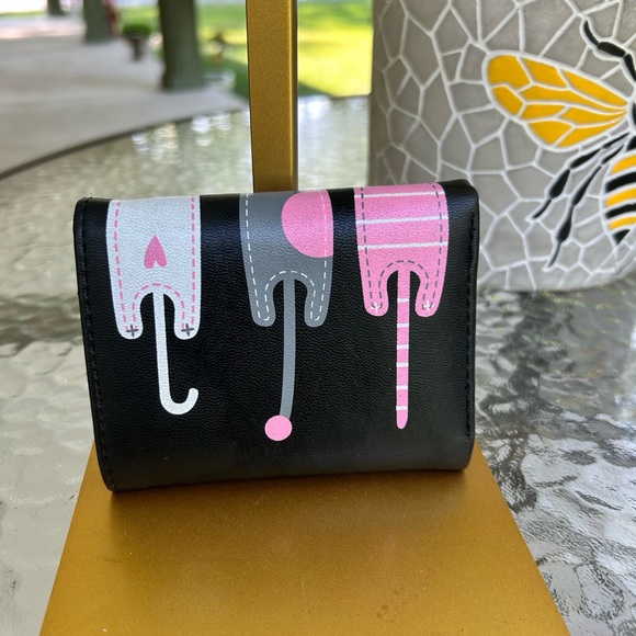 BOTUSHI-Charming Cat Design Kids Wallet - Black, Pink, White - Picture 2 of 3